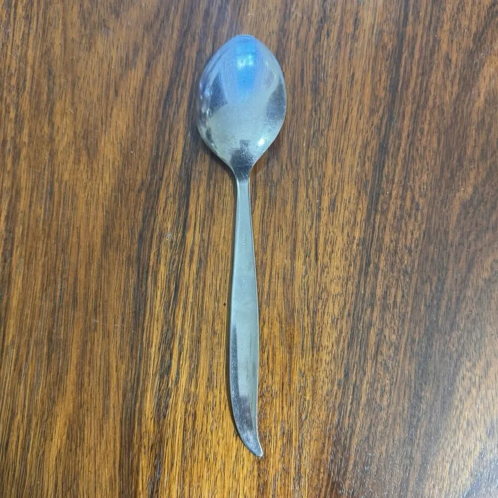 Ekco Eterna EKS24 Stainless Taiwan Atomic Starburst Soup Spoon Preowned MCM